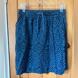 Kavu blue geometric skirt | size M